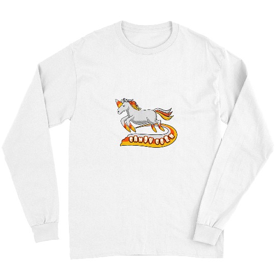 Unicorn Pet Candicorn Cute Candy Corn Unicorn Magical Creature Long Sleeves