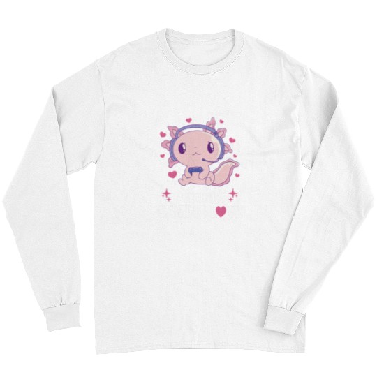 Axolotls Pet Gaming Mexican Salamander Fish Funny Gamer Long Sleeves