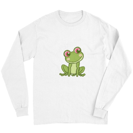 Frog Pet Ribbit Cute Kawaii Frog Toad Catcher Frog Lover Long Sleeves
