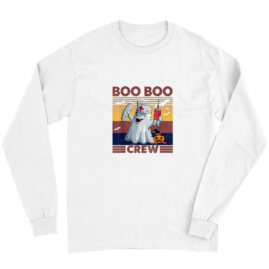nurses Job Boo Boo Crew nurses Halloween Costume nursess vintages 3 Long Sleeves