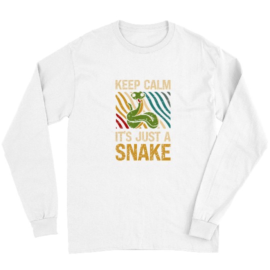 Snake Pet Keep Calm Its Just A Snake Reptile Skin Snakeskin Snake Mom Long Sleeves