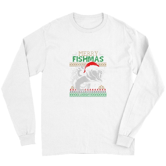 Fishing Fun Merry Fishmas Funny Merry Christmas Fishing Lover 517 Long Sleeves