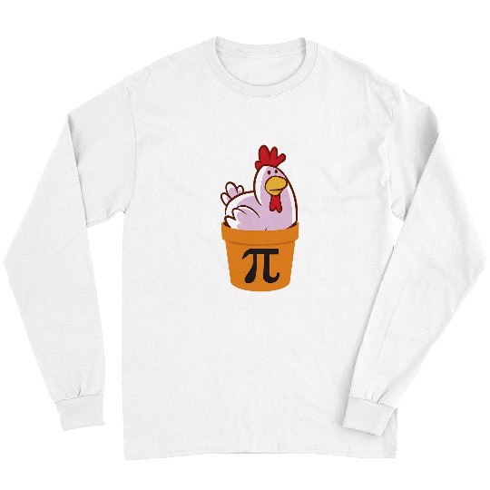 Chicken Pet Pot Pi Funny Math Math Day Chicken Pot Pie Long Sleeves