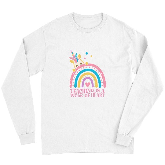 Unicorn Pet Rainbow Unicorn Teacher Appreciation Back to School Long Sleeves