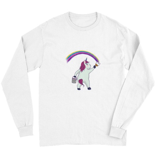 Unicorn Pet Rainbow Painting Drawing Baby Long Sleeves