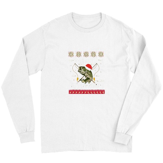 Fishing Fun Merry Fishmas Funny Fishing Ugly Christmas Sweaters 302 Long Sleeves
