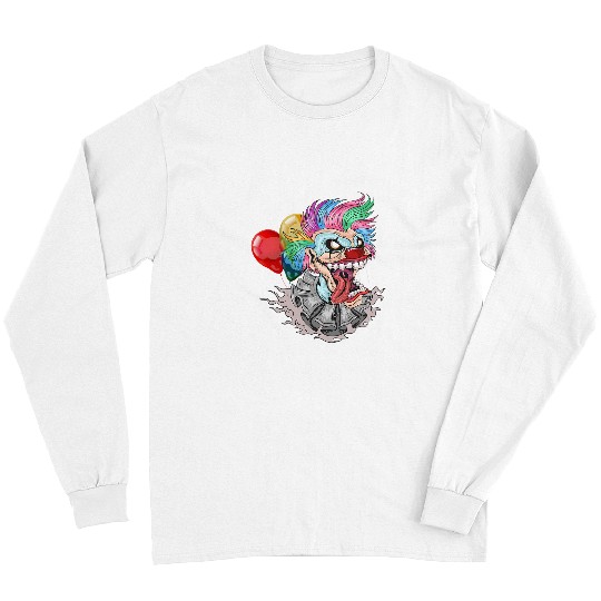 Halloween Creepy Evil Clown Balloons Horror Scary Long Sleeves