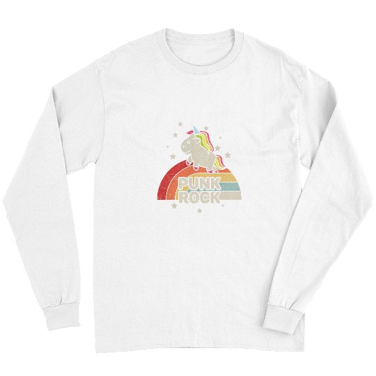 Unicorn Pet Retro vintages Ironic Unicorn Punk Rock Music Festival Music Long Sleeves