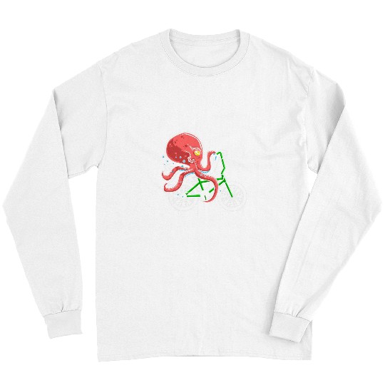 Octopus Pet On Bicycle Aquatic Cycling Marine Biologist4 Long Sleeves
