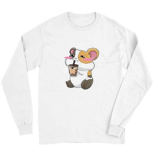Guinea Pig Pet Boba Bubble Tea Anime Kawaii Cute Long Sleeves
