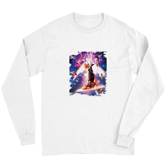 Llama Pet Laser Eyes Space Cat Riding Llama Unicorns Surfing Long Sleeves