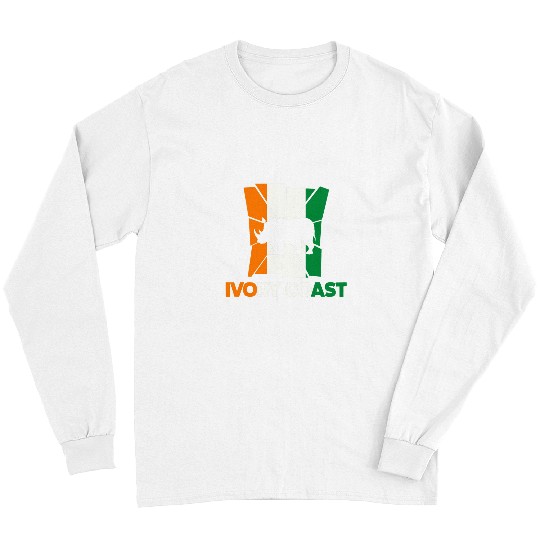 Rhino Pet Ivory Coast Ivorian Ivory Coast Flag Rhinoceros Silhouette Long Sleeves