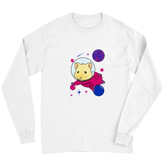 Guinea Pig Pet Bisexual Pride Guinea Pig In Space Bisexual Long Sleeves