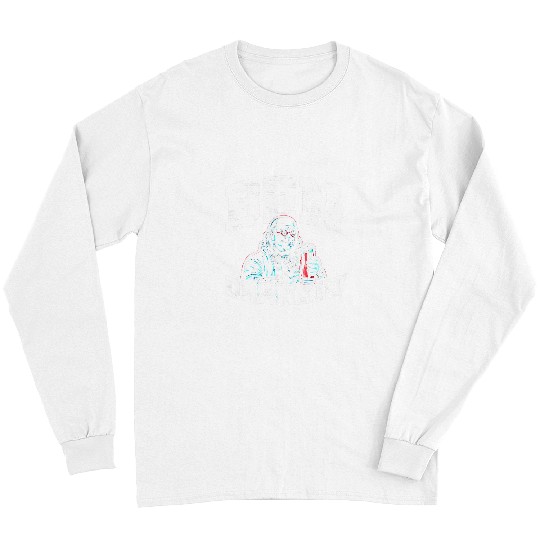 Beer Fun 4th of July Ben Drankin Beer Retro vintages USA American Flag Long Sleeves