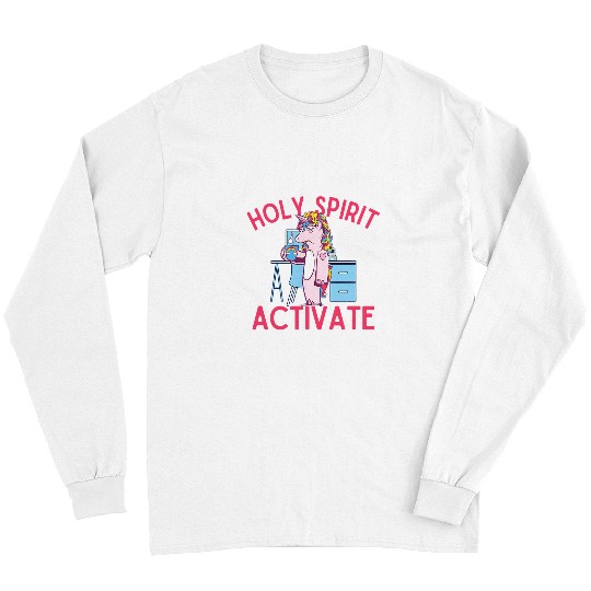 Unicorn Pet Holy Spirit Activate Office Worker Fun Unicorn Coffee Long Sleeves