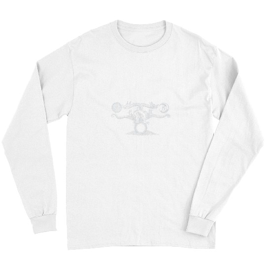 Dragon Pet DoubleHeaded Dragon Serpents Art Etching Sun Moon Long Sleeves