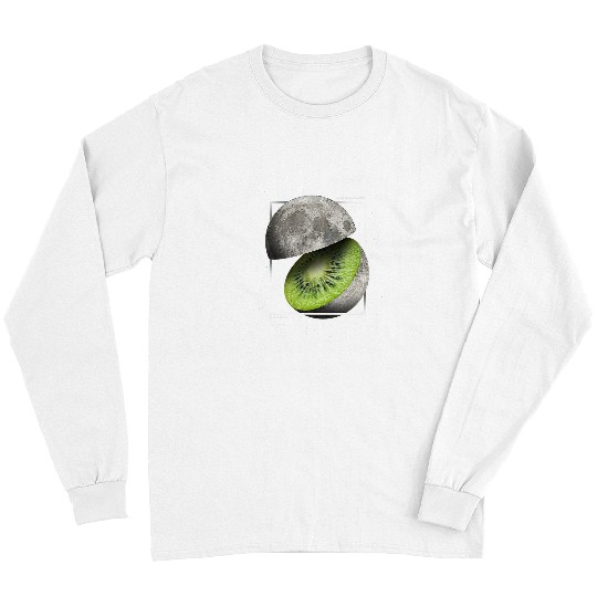 Astronaut Job Cool Kiwi Moon Space Science cosmic space art Long Sleeves
