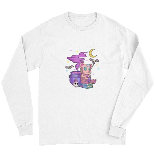 Bear Pet Kawaii Pastel Goth Cute Creepy Bear Witch Voodoo Doll Long Sleeves