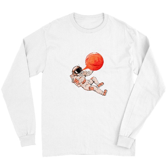 Astronaut Job chewing cum Spaceman Funny Space Astronomy Long Sleeves