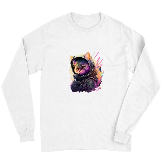 Astronaut Job catstronaut Hero Universe Space Cat Astronaut With Spacesuit Long Sleeves