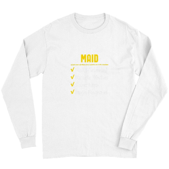 Maid Talented Miracle Worker Superhero Ninja Funny Gift Long Sleeves