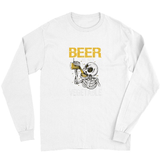 Beer Fun Beer Is My Vegetable Funny Beer Drinking Long Sleeves