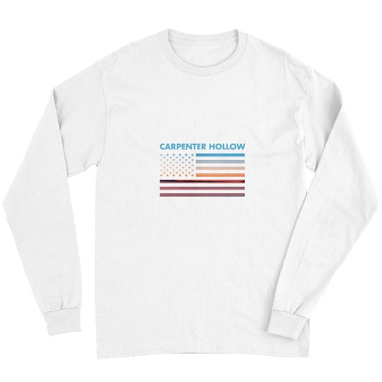 Woodworker Job vintages Sunset American Flag Carpenter Hollow Pennsylvania Long Sleeves