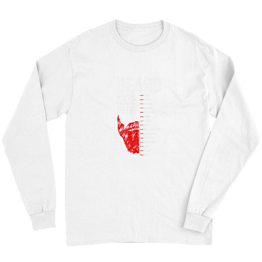 Truck Fun Beard Size Chart Hipster Joke Caveman Trucker Hippy Long Sleeves