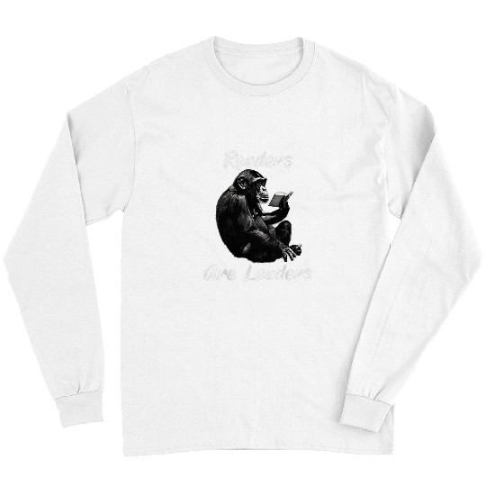 Book Fun Readers Are Leaders Chimpanzee Reading A Long Sleeves
