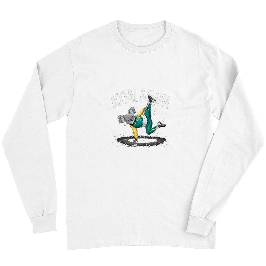 Koala Pet Funny Breakdancing Koala Australian Olympics Mens Womens Fun Long Sleeves