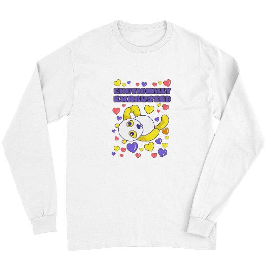 Panda Pet Emotionally Exhausted Panda with Hearts Long Sleeves