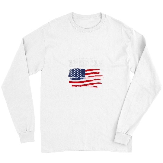 I Identify as an American No Identity Politics USA Flag 4 Long Sleeves