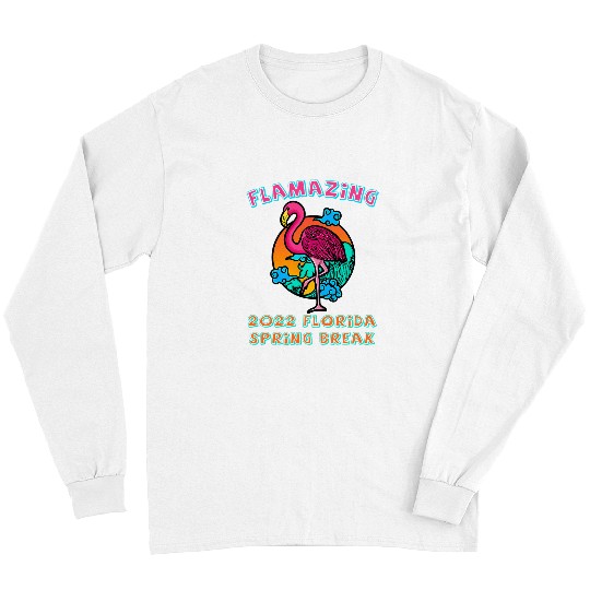 Flamingo Pet Spring Break Matching Retro Cool Amazing Long Sleeves