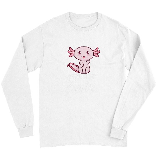 Axolotls Pet Is My Bestie Cute Kawaii Retro Salamander Amphibian Long Sleeves