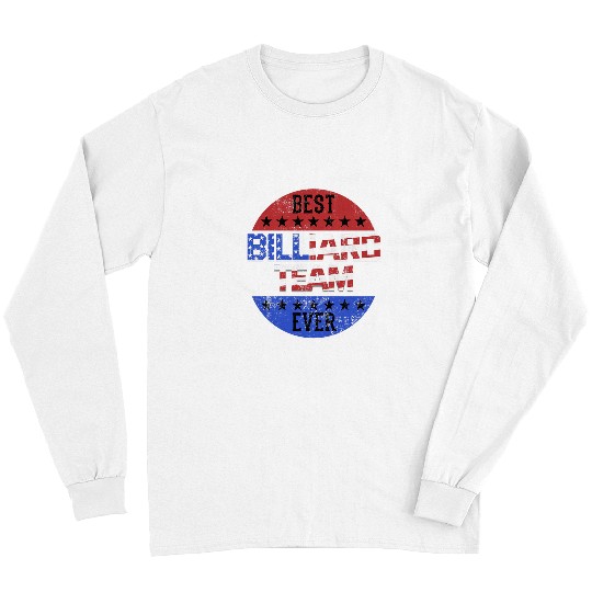 Sport Billiard Team Player Independence Day Patriotic USA Flag Long Sleeves