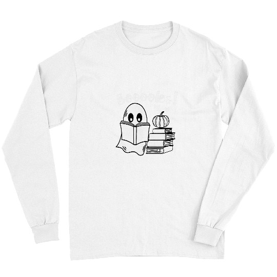 Book Fun Booooks ghosts Halloween Teacher Book Library Reading 6 Long Sleeves
