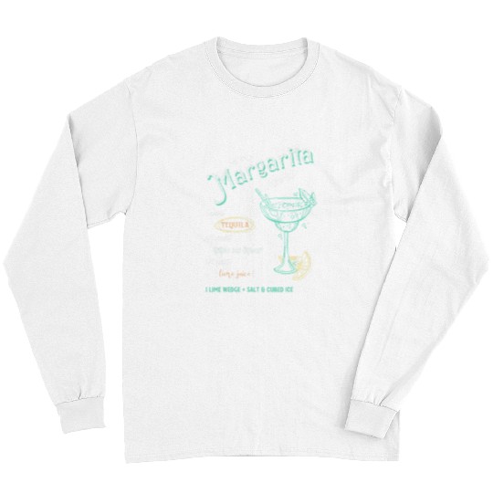 Bartender Job Margarita Cocktail Recipe Barkeeper Barman Men Women Long Sleeves