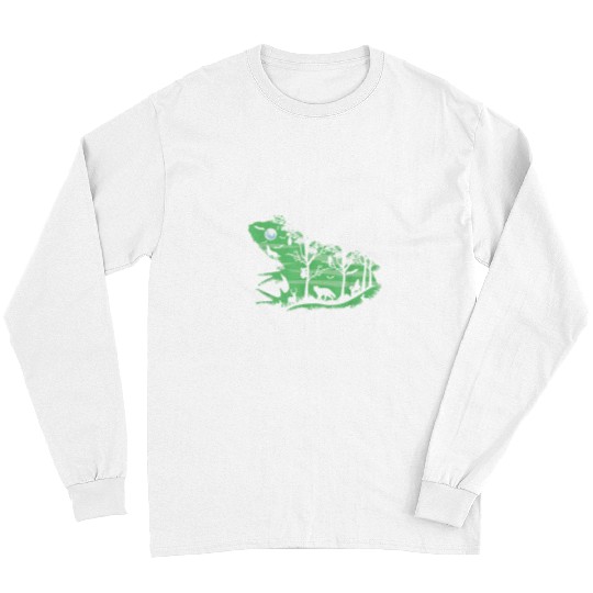 Koala Pet Frog Swamp Scene Nature with rabbits koala wolves bats Long Sleeves