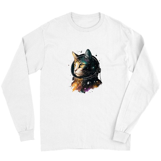From Space Cat Astronaut Cute and Awesome Long Sleeves