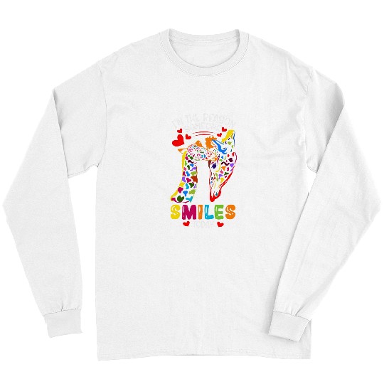 Giraffe Pet Smile Mother Son daughter cute giraffes Long Sleeves