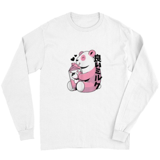Bear Pet Strawberry Milk Kawaii Bear Japanese Strawberry Milk Shake Long Sleeves