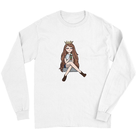 Coffee Fun Iced Coffee Passenger Princess Cute Girlfriend Wife Barista Long Sleeves