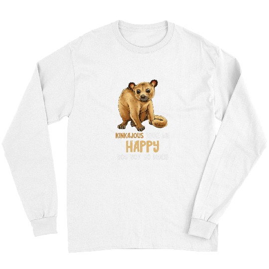 Bear Pet Kinkajou Make Me Happy Night Ape Wildlife Animal Honey Bear Long Sleeves