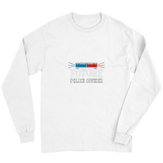 Police Job Future Police Officer Blue Red Lights Law Enforcement Long Sleeves