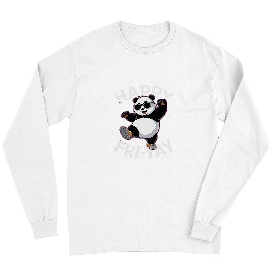 Panda Pet Happy FriYay Panda Fun Work Friday Women Men Panda Long Sleeves