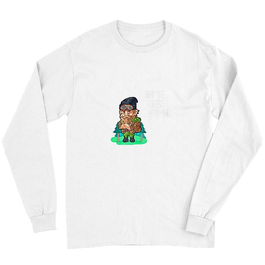 May The Forest Be With You Lumberjack Logging Trucker Logger Long Sleeves