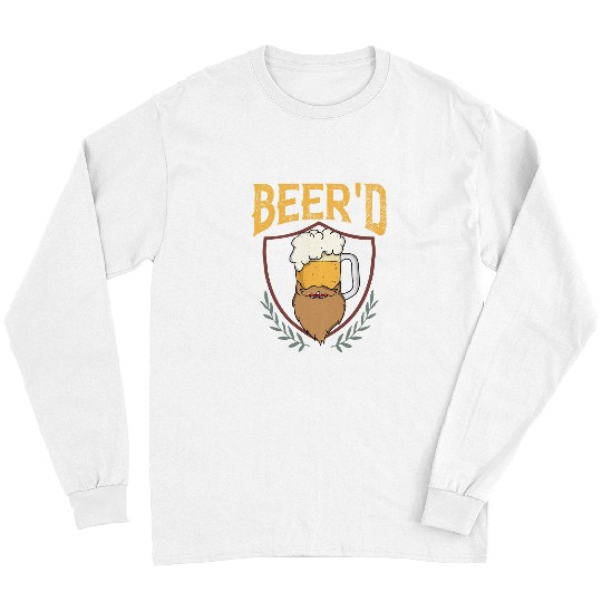 Beer Fun Beard And Beer Drinking Hair Growing Growth Long Sleeves