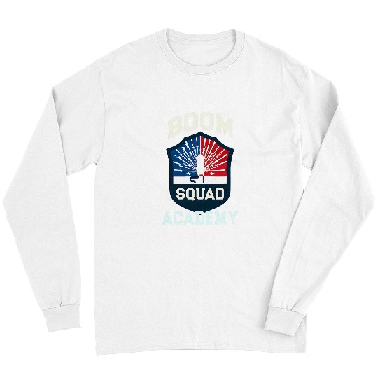 Police Job Funny BOOM SQUAD ACADEMY Fireworks Firecracker Police Long Sleeves