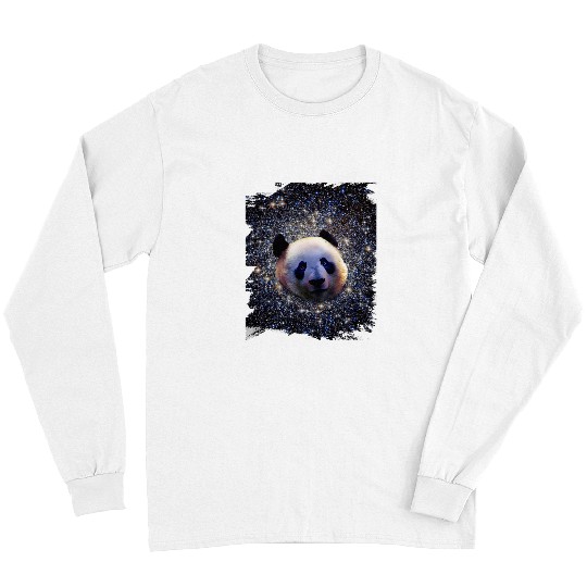 Panda Pet Face In Space Galaxy Long Sleeves