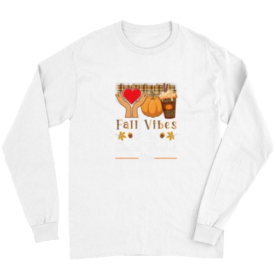 Coffee Fun Fall Vibes Social Worker Pumpkin Spice Latte Coffee Leopard Long Sleeves